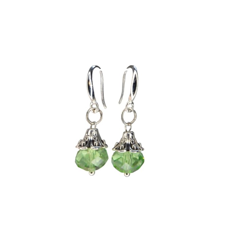 Sterling Silver earrings Green
