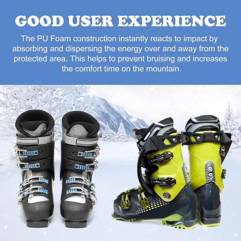 Shupakul 2 Pcs Snowboard Shin Pads-5 MM Thick Foam Ski