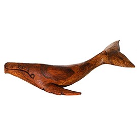 8" Hand Carved Wood Hawaiian Humpback Whale