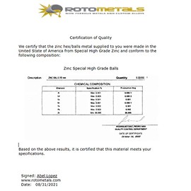 Zinc Balls (5 pounds | 99.9+% Pure) Raw Zinc Metal by RotoMetals