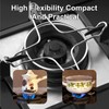 2-Piece Gas Stove Ring Reducer Trivet, Durable Silver Gas Cooker