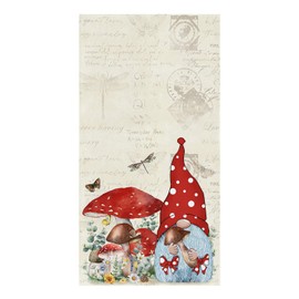 Zadaling Cotton Kitchen Towels Mushroom Gnomes Flower Plant Spring Kitchen Dish Cloths, Ultra Soft Absorbent Quick Drying Dish Towels, Tea Towels/Bar Towels/Hand Towels for Bathroom 1 Pack