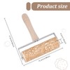 DELORIGIN Wooden Embossed Rolling Pin 3D Snowflake Flower Rattan Dough
