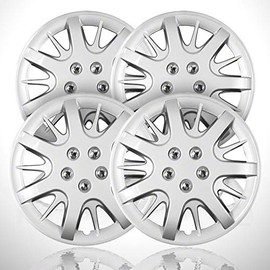 Elite Auto Chrome 4-Pack of 16' Push-on Silver Hubcaps fit for Impala 2000-2011