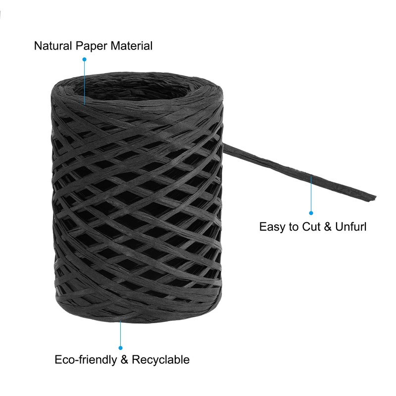 PATIKIL Raffia Ribbon 100 Yard, 1 Roll Natural Packing Paper