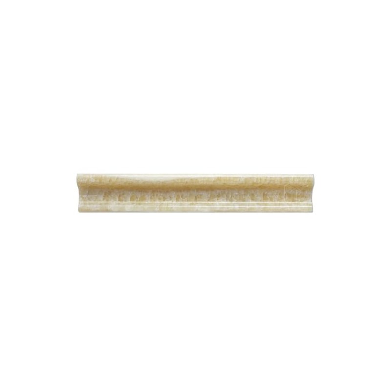Honey Onyx Polished Premium Crown Chair Rail Moulding