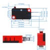Heschen マイクロスイッチ, V-15-1C25, SPDT ボタン型, 20A 250VAC, 2パッ