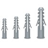 300Pcs Assorted Wall Plugs Set Gray Plastic Column Expansion Pipe