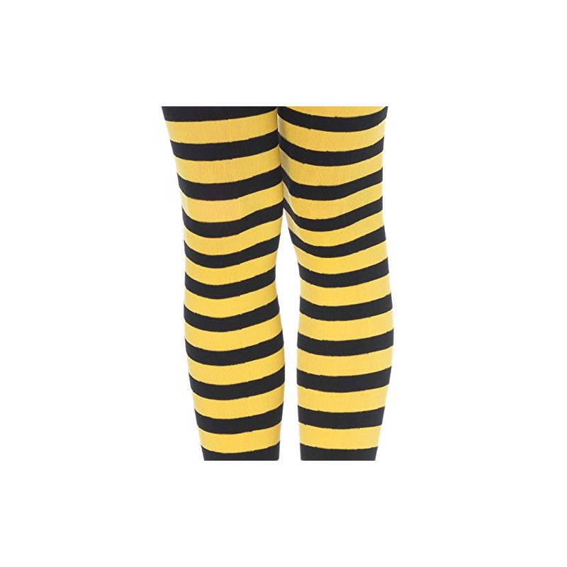 LEG AVENUE Damen Striped Strumpfhose, Schwarz, M EU