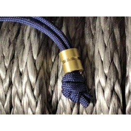 ZandCMetalworks Medium Brass Lanyard Bead With One Groove and a Free Paracord Lanyard