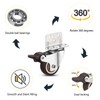 Silent and Durable Swivel Plate Caster Wheels with Brake -