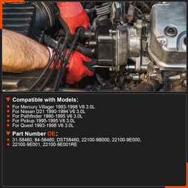 Axiovate Distributor for Acura CL 1998-1999 2.3L, for Honda Accord 1998-2002 2.3L, with Cover and Rotor Kit, Replaces 30100-PAA-A01/02 1104051 01104051