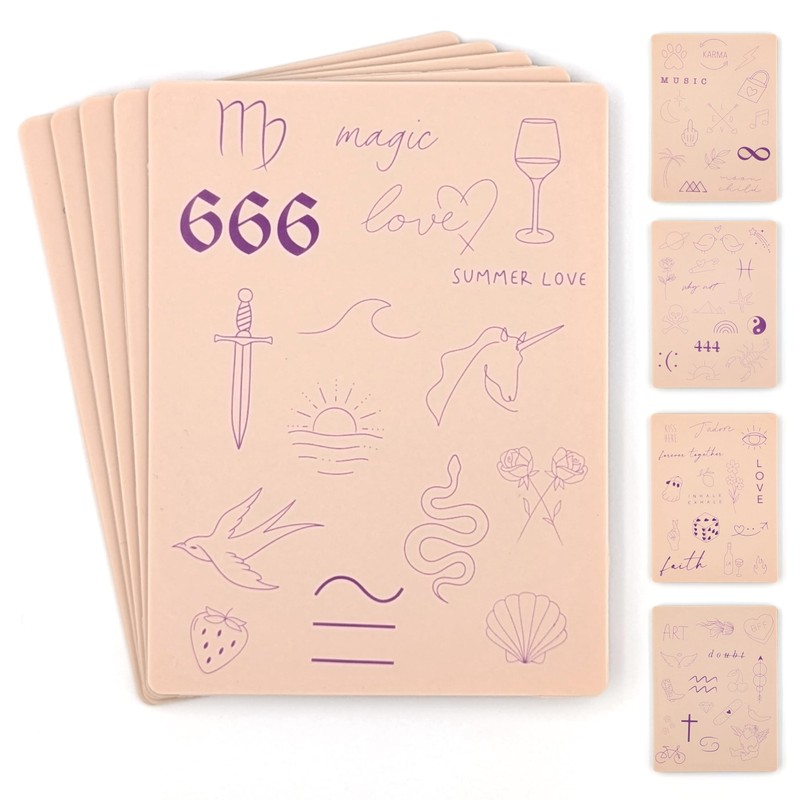 Pre-Printed Tattoo Practice Skins - 5 Pack | Pre Printed