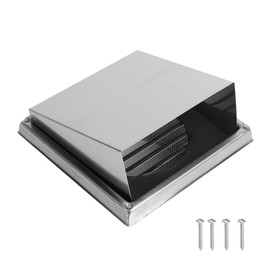 uyoyous Ventilation Grille Weather Protection Grille 125 mm Stainless Steel Ventilation Grille Exhaust Hood Slat Grille for Bathroom Office Kitchen Factory Garages 184 x 184 mm Square Ventilation Hood