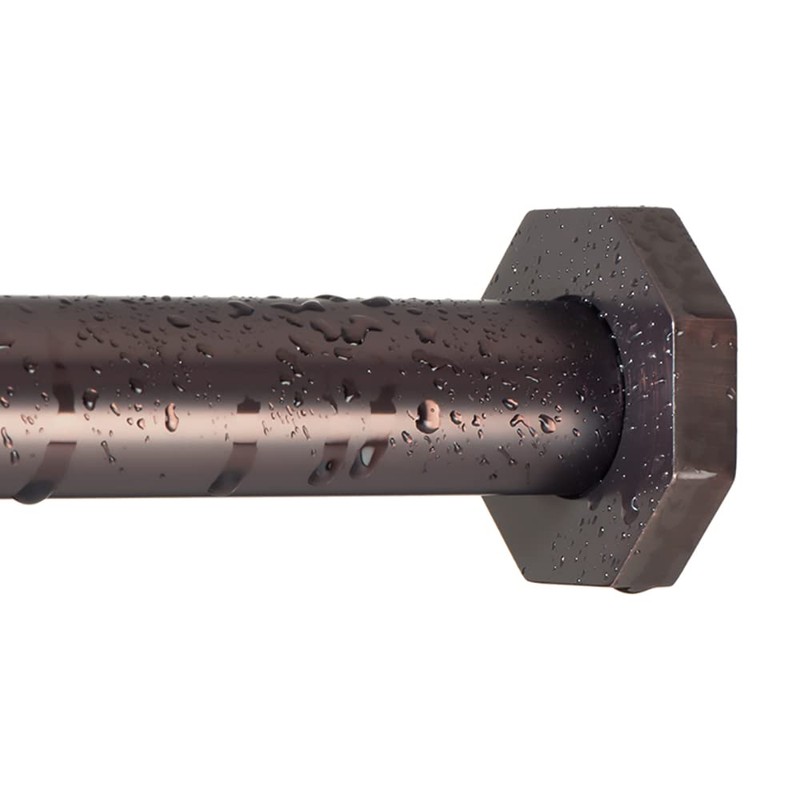 Ivilon Tension Curtain Rod - Hexagonal Spring Tension Rod for