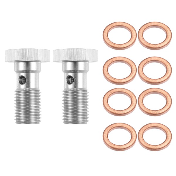 X AUTOHAUX 2pcs Stainless Steel AN4 7/16-20 Thread Turbo Brake