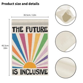 the future is inclusive Outdoor Flag 12''x18'' Double Sided Art Outdoor Flag Double Sided House Outdoor Flags