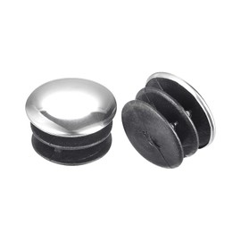 sourcing map Post End Cap Cover, 10pcs 25mm(1") Fence Post Cap Steel Head Round Pipe Tube Cover Insert Plug for Guardrail Railing, 22x15.5mm(IDxH)
