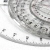 Clear 360 Degree Protractor Ruler, Plastic Circular Protractor Round Circle