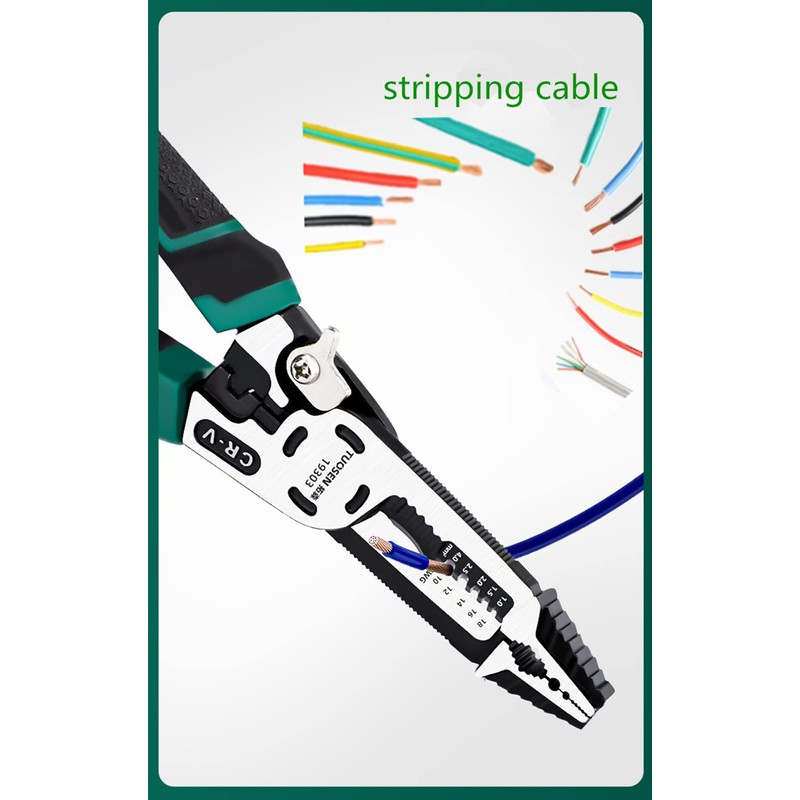 szhdxsy, 10-in-1 Wire Stripper Tool, Wire breaking pliers， Cable cutters,