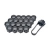 Riloer 19mm Lug Nut Covers 20PCS, ABS Chrome Plastic Nut