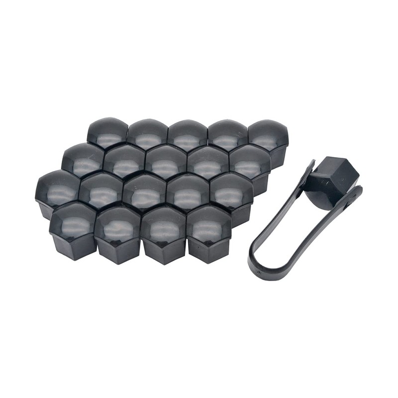 Riloer 19mm Lug Nut Covers 20PCS, ABS Chrome Plastic Nut