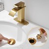 BESy Brushed Gold Bathroom Sink Drain, Bathroom Faucet Vanity Sink
