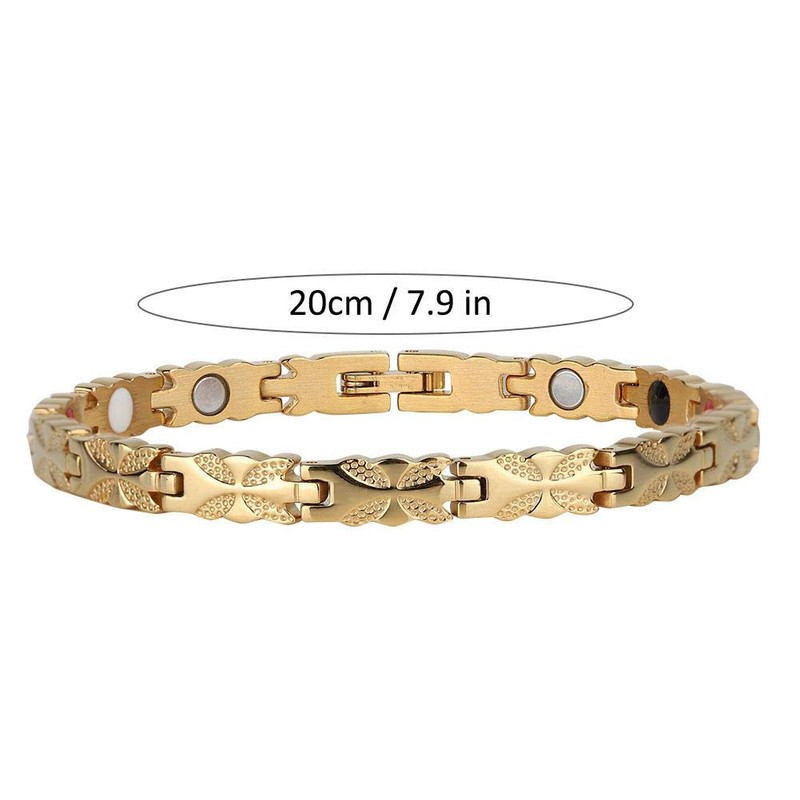 Brazalete de moda para mujer, brazalete de acero inoxidable con