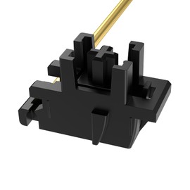 DUROCK Plate Mount Stabilizer V3, Innovative Pre-Clipped Stem for Minimum Wire Wobble 2U 6.25U 7U Keyboard Stabilizers (V3 Black Gold 100% Kit)