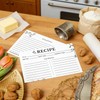Recipe Cards 4x6, 50 Count Double Sided Blank Thick Cardstock