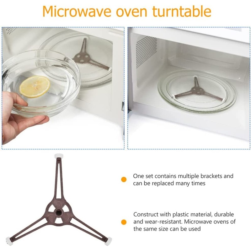 1-Pack Microwave Oven Flat Turntable Ring Roller Glass Plate Tray