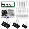 Keadic 350Pcs Silver Paper Clips and Black Binder Clips Assorted