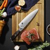 HAZMUSS Professional Hammered Chef Knife, 8 Inch High Carbon Stainless