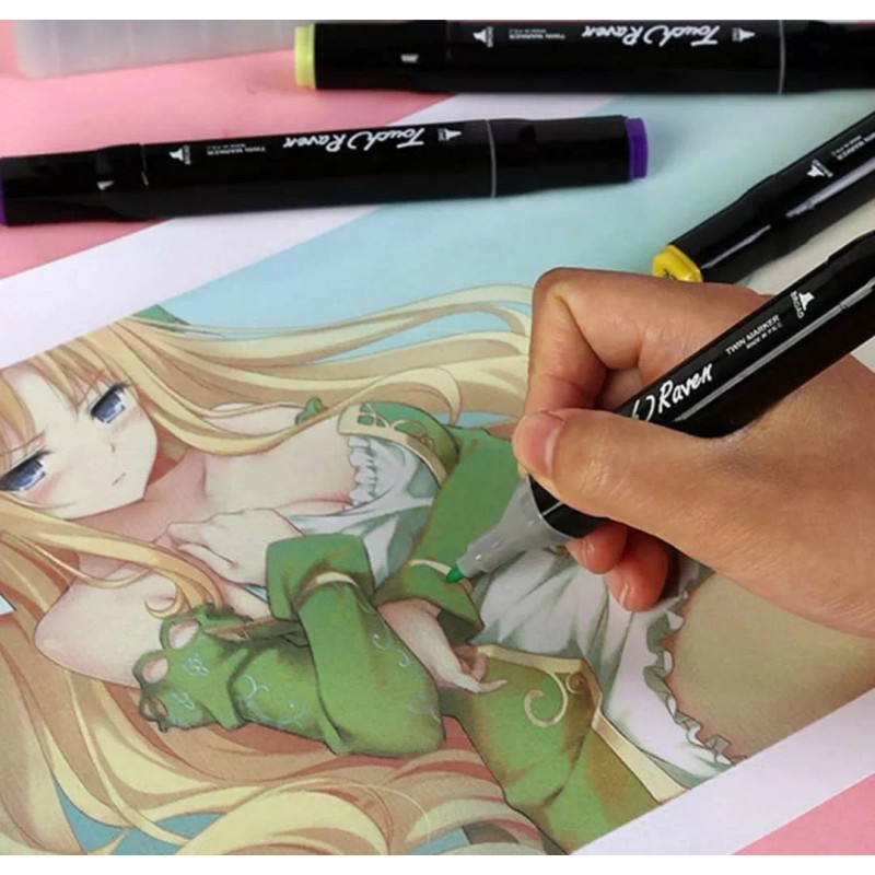 CL 24 Plumones Permanentes Doble Punta Magic Art Semi Profesion