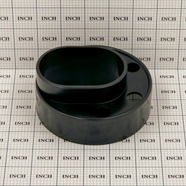 Ozark Fence & Supply - Ultra-Durable Vinyl Fence Post Donut - 2-3/8" Steel Post to 5" Vinyl Post Adapter (4)