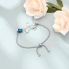 Rose Flower Urn Bracelet for Ashes for Women Man Stainless