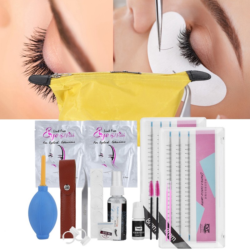 Eyelashes Grafting Tool Set Eyelash Extension Glue Tweezer False Eyelash