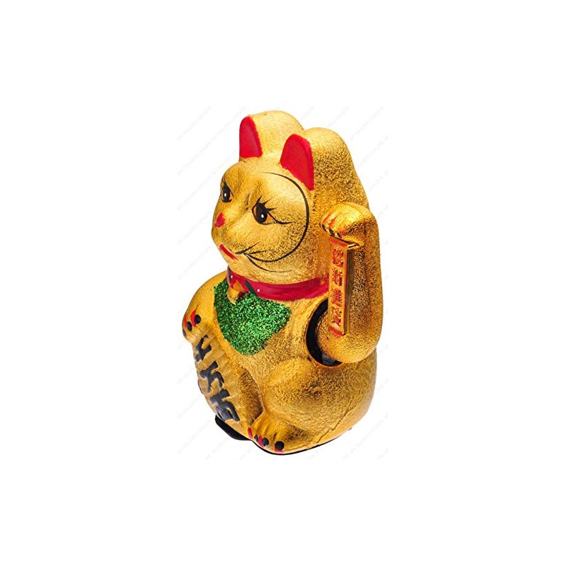 M.V. Trading MCAT103V Beckoning Ceramic Maneki Neko Lucky Cat, 11-Inches