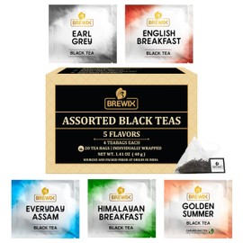 BREWIX, Royal Orange Spice Black Tea (25 Pyramid Tea Bags) | Black Tea with Orange and Spices | Premium Black Tea with Orange | Iced Tea Bags | Caffeinated And Sugar-Free