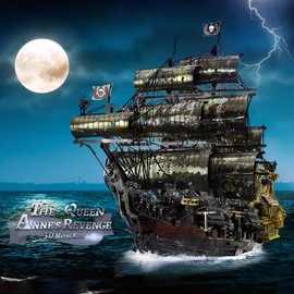 Piececool 3D Puzzle, Metallic Nano Puzzle, Metal Puzzle, DIY, Craft, Toy, Educational Toy, Children, Adult, Gift, Birthday, Christmas, Gift, Best Gift, Plastic Model, Queen Ann's Revenge