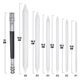 Paper Wiper Pencil, Paper Wiper Set, Double Heads Paper Pen, Art Paper Stumps, Mixer Student Sketch Drawing Tools, with 1 Piece Pencil Extender, for Student Sketch Drawing