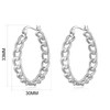 Philip Jones Silver Plated Link Hoop Earrings