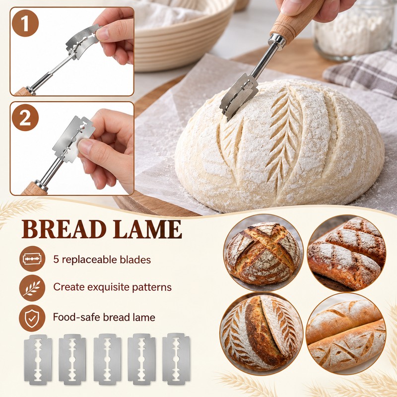 Sourdough Bread Baking Supplies Inclued Sourdough Danish Dough Whisk Bread