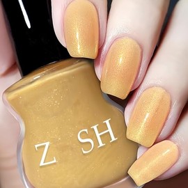 KAHSOSE Water Based Nail Polish for Women & Girls-Finger Nail Polish Vegan-Non Toxic Nail Polish Gel-Nail Polish for All Seasons(10ML Gold)