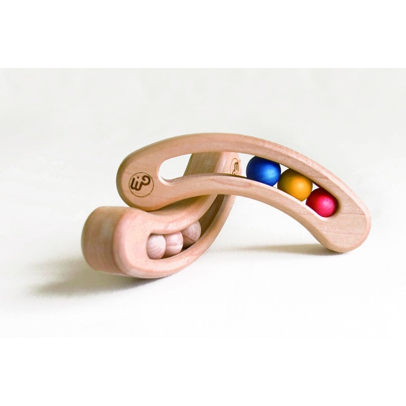 Mastro Geppetto Wooden Toys Rattle FAVA NATURAL