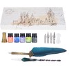 Calligraphy Pen Set Glass Ink Feather Fountain Pen with Replaceable