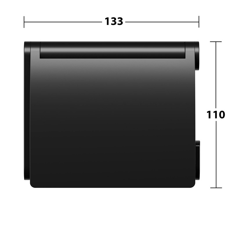KEUCO Plan Black Selection Metal Toilet Roll Holder Matte Powder