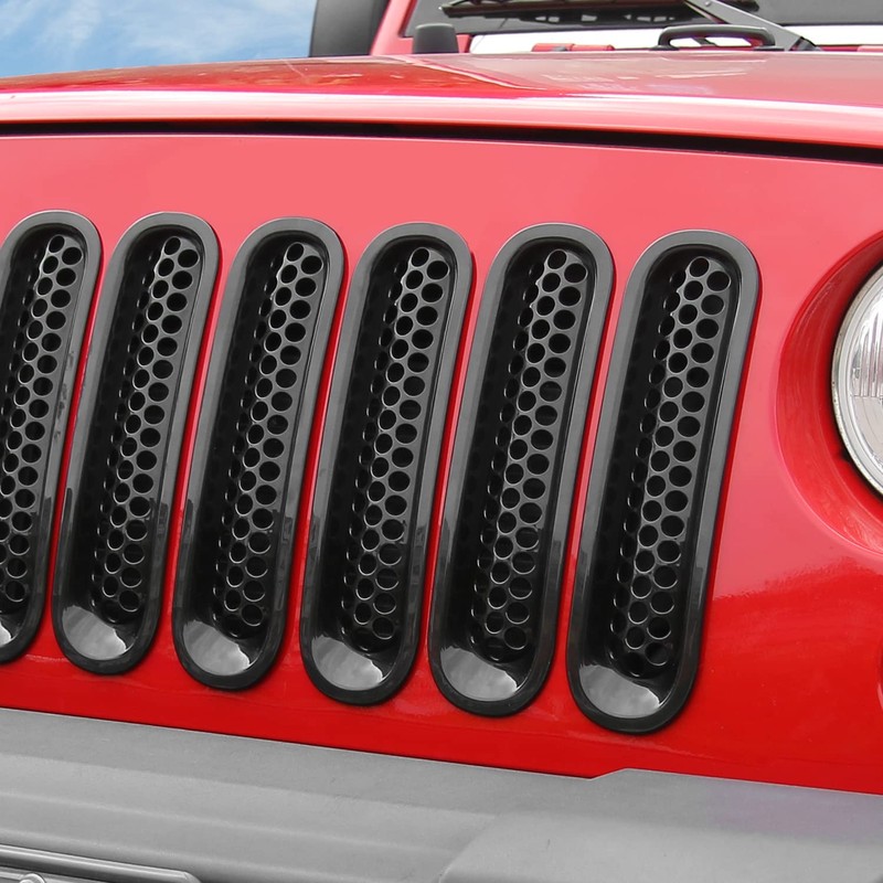 Insertos de rejilla de malla para Jeep Wrangler JK &