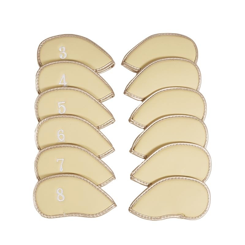 Golf Iron Head Cover Set of 12 Pieces, Thick Synthetic