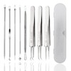 ALXBSONE Blackhead Remover Set of 8 Comedone Extractor Tools Stainless